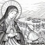 Bilocation Wonders: Coloring Venerable Mary of Agreda