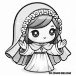The Blue Nun: Venerable Mary of Agreda’s Coloring Pages