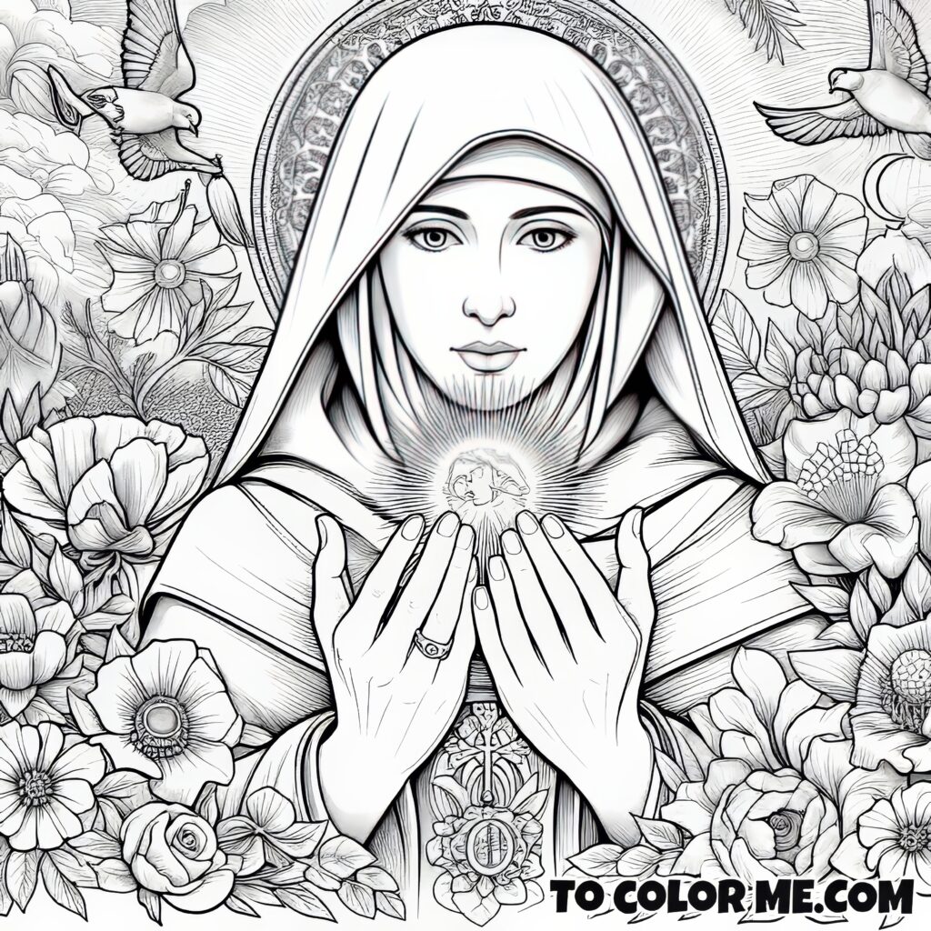 Venerable Mary of Agreda: Coloring Pages of a Spanish Saint