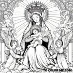 Celebrate Mary’s Queenship: Coloring Pages for May’s Holy Feasts