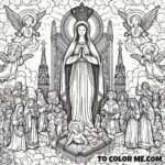 Mary’s Regal Celebrations: A May Feast Coloring Collection