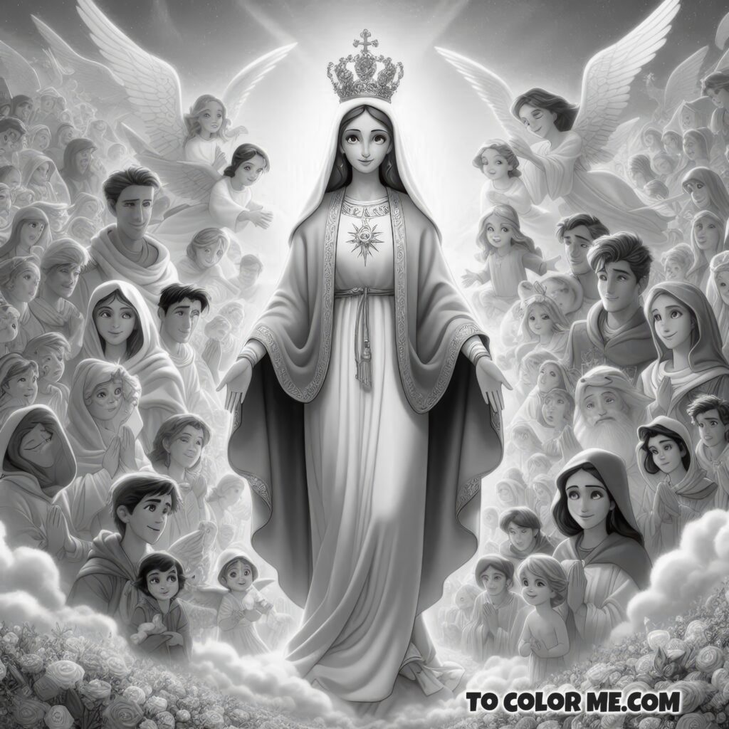 The Blessed May of Mary: Coloring Pages for the Queen’s Joy