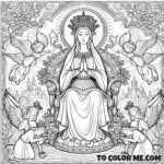 The Queen’s Glory: A Coloring Journey Through Mary’s May Feasts