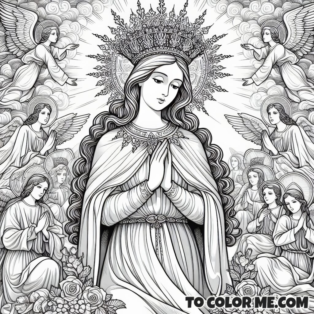 Queen Mary’s Joyful May: A Coloring Tribute to Her Feasts