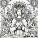 The Queen’s May Tapestry: Coloring Pages of Mary’s Triumphs