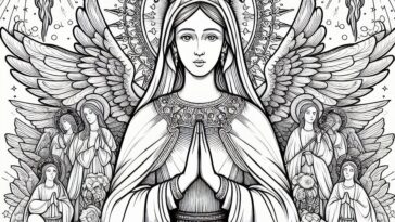 The Queen’s May Tapestry: Coloring Pages of Mary’s Triumphs