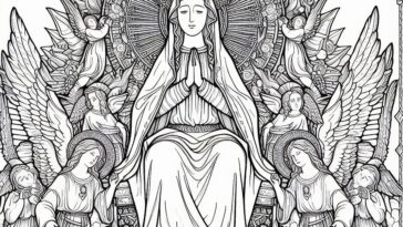 The Queen’s May Procession: Coloring Pages for Mary’s Honor
