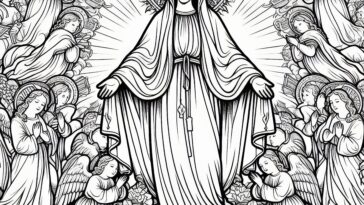 The Queen’s May Harmony: A Coloring Book of Mary’s Grace