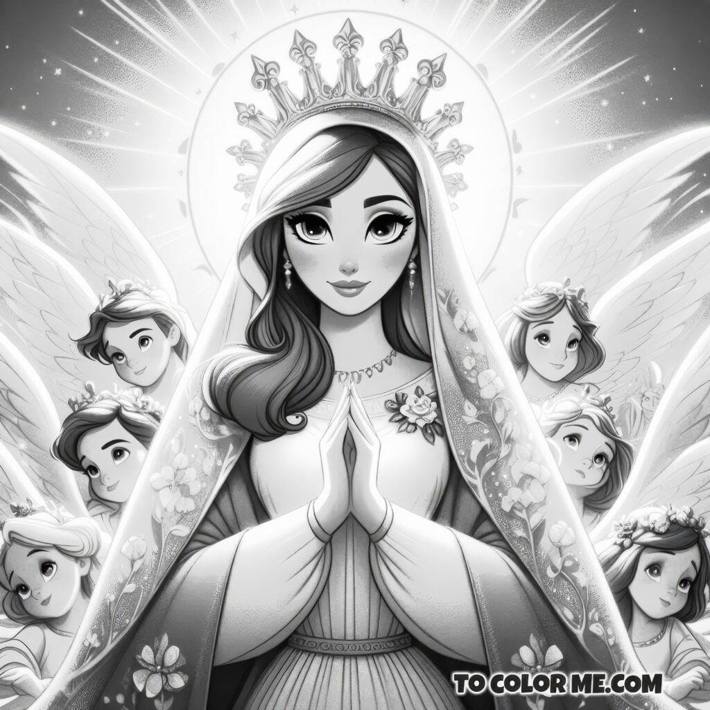 Mary’s Month of Majesty: Celebratory Coloring Pages
