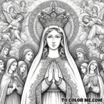 The Glorious May of Mary: Coloring Pages for the Holy Queen