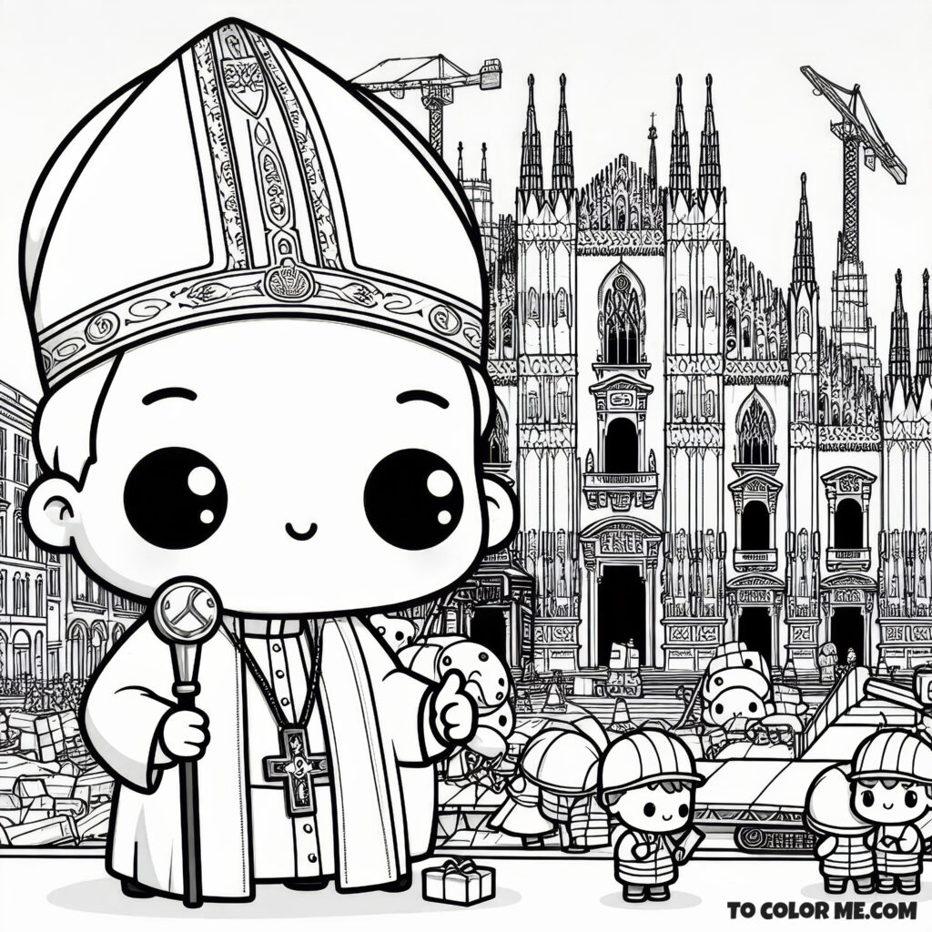 From Brescia to Papacy: Pope Paul VI’s Journey Coloring Book