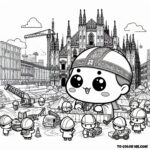 Rebuilding Faith: Archbishop Montini’s Post-War Milan Revival Coloring Page
