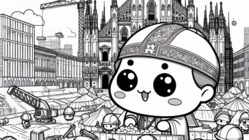 Rebuilding Faith: Archbishop Montini’s Post-War Milan Revival Coloring Page