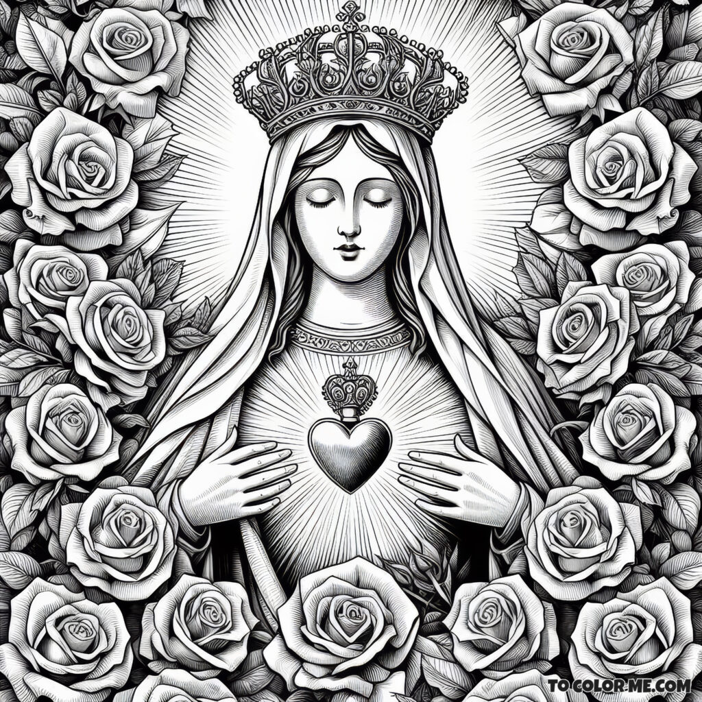 Divine Shelter: Coloring the Immaculate Heart of Mary’s Consecration