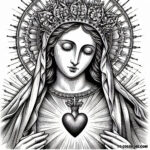 Mary’s 1945 Heart: A Coloring Page of Peace