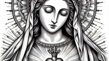 Mary’s 1945 Heart: A Coloring Page of Peace