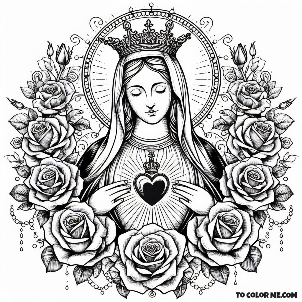 Heavenly Colors: Mary’s Immaculate Heart Commemoration