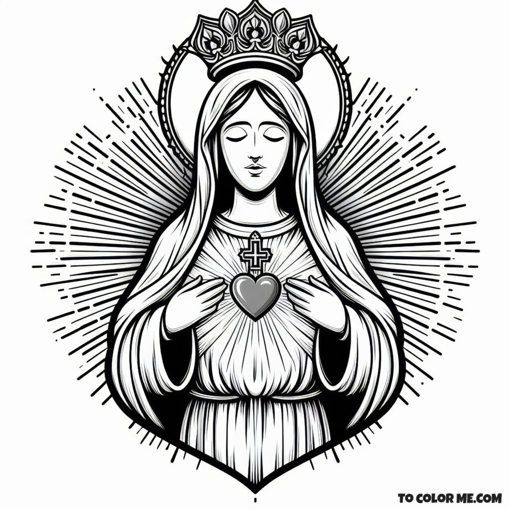 Immaculate Heart of Mary: A Coloring Pilgrimage