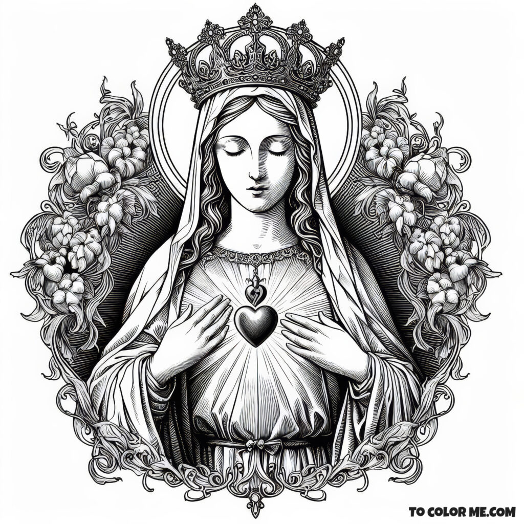 Coloring Mary’s Compassion: The Immaculate Heart