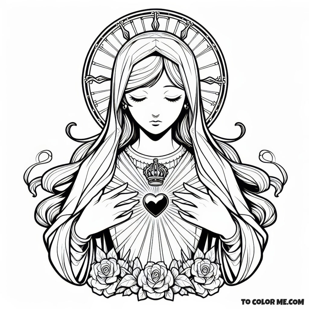 Mary’s Heart in the Tempest: A 1945 Coloring Story