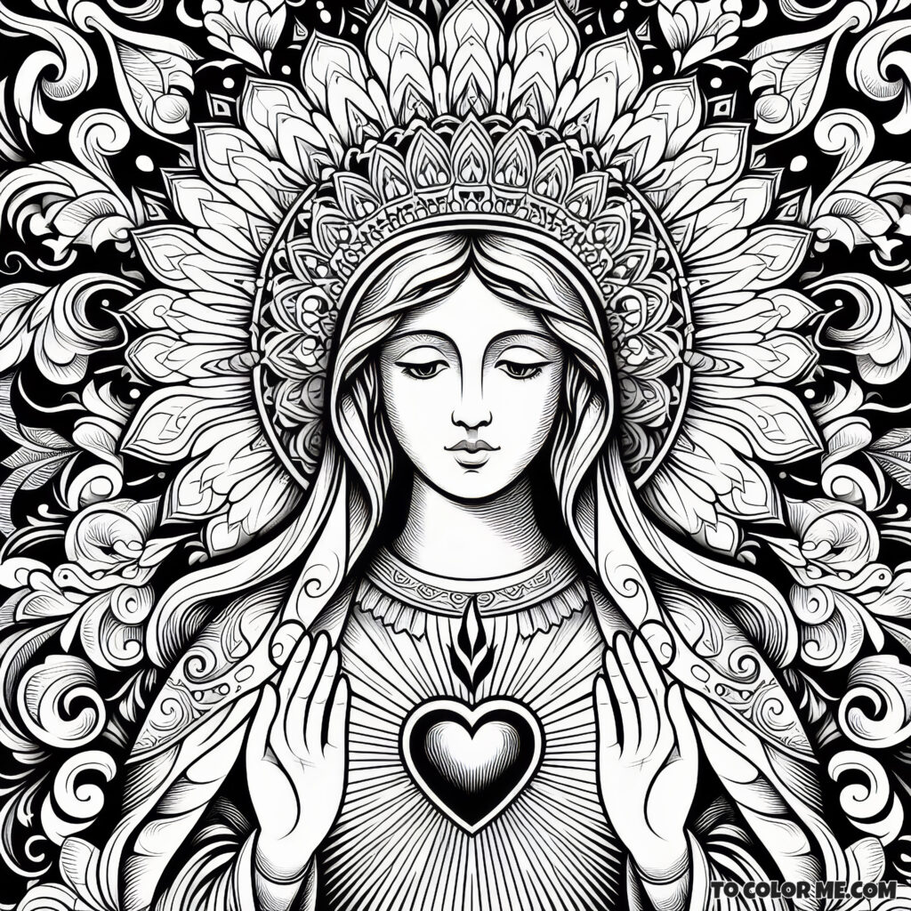 Divine Refuge: Coloring the Immaculate Heart