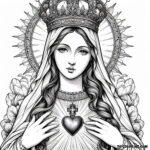 Coloring the Heart of the Holy Mother