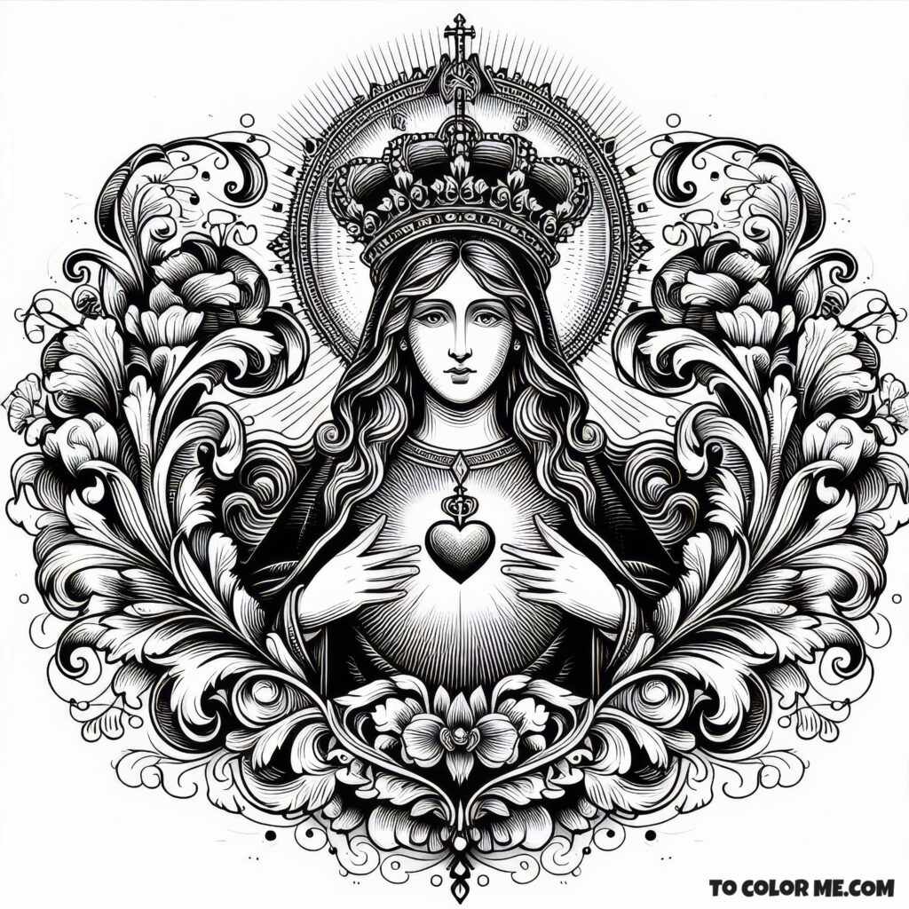 Coloring the Beacon of Hope: Mary’s Heart