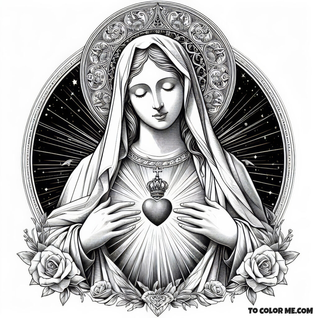 The Heart of Mary: Coloring Pages from 1945’s Consecration
