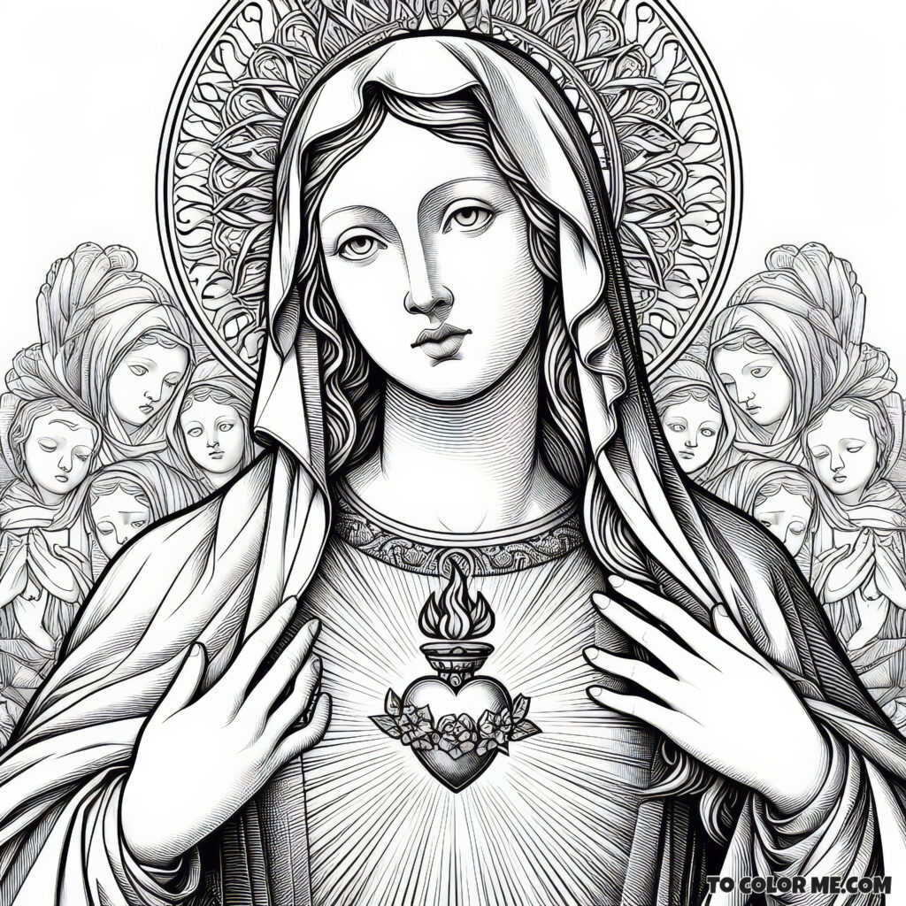 Immaculate Heart of Mary: The Coloring Edition