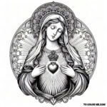 Coloring Mary’s Immaculate Love: Heart of 1945