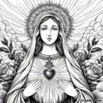 1945’s Marian Heart: A Coloring Page of Devotion