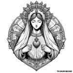 Mary’s Heart: A Coloring Page of Hope