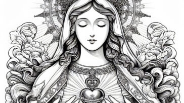 The Immaculate Heart: A Coloring Dedication