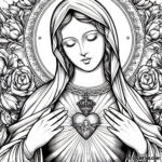 Mary’s Heart of Grace: A Coloring Experience