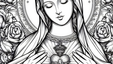 Mary’s Heart of Grace: A Coloring Experience