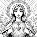 The 1945 Immaculate Heart: Coloring Pages of Mary’s Love