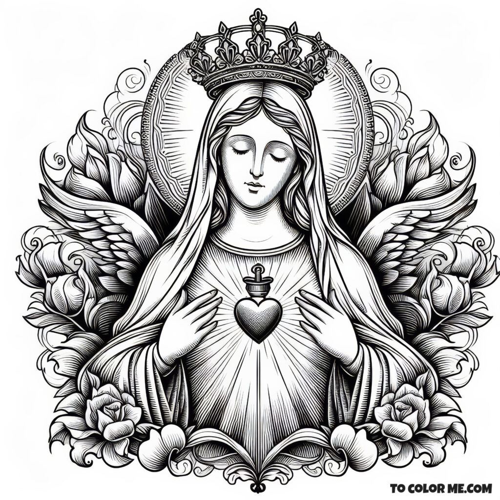 Immaculate Heart: A Coloring Sanctuary