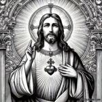 The Heart That Loves Limitlessly: Sacred Heart Coloring Page