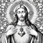 Sacred Heart of Jesus: Coloring the Essence of Divine Mercy
