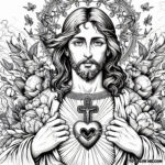 Eucharistic Adoration: Sacred Heart Coloring Meditation