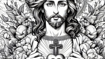 Eucharistic Adoration: Sacred Heart Coloring Meditation