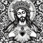 Sacred Heart Devotion: A Holy Mass Coloring Experience