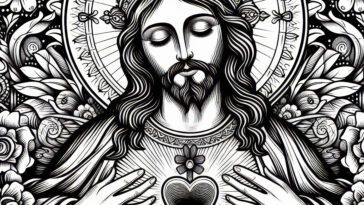Sacred Heart Devotion: A Holy Mass Coloring Experience