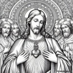 Colorful Tribute to the Sacred Heart of Jesus