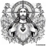 Jesus’ Heart of Compassion: Sacred Coloring Pages