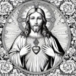 The Heart That Loves Forever: Sacred Heart Coloring Page
