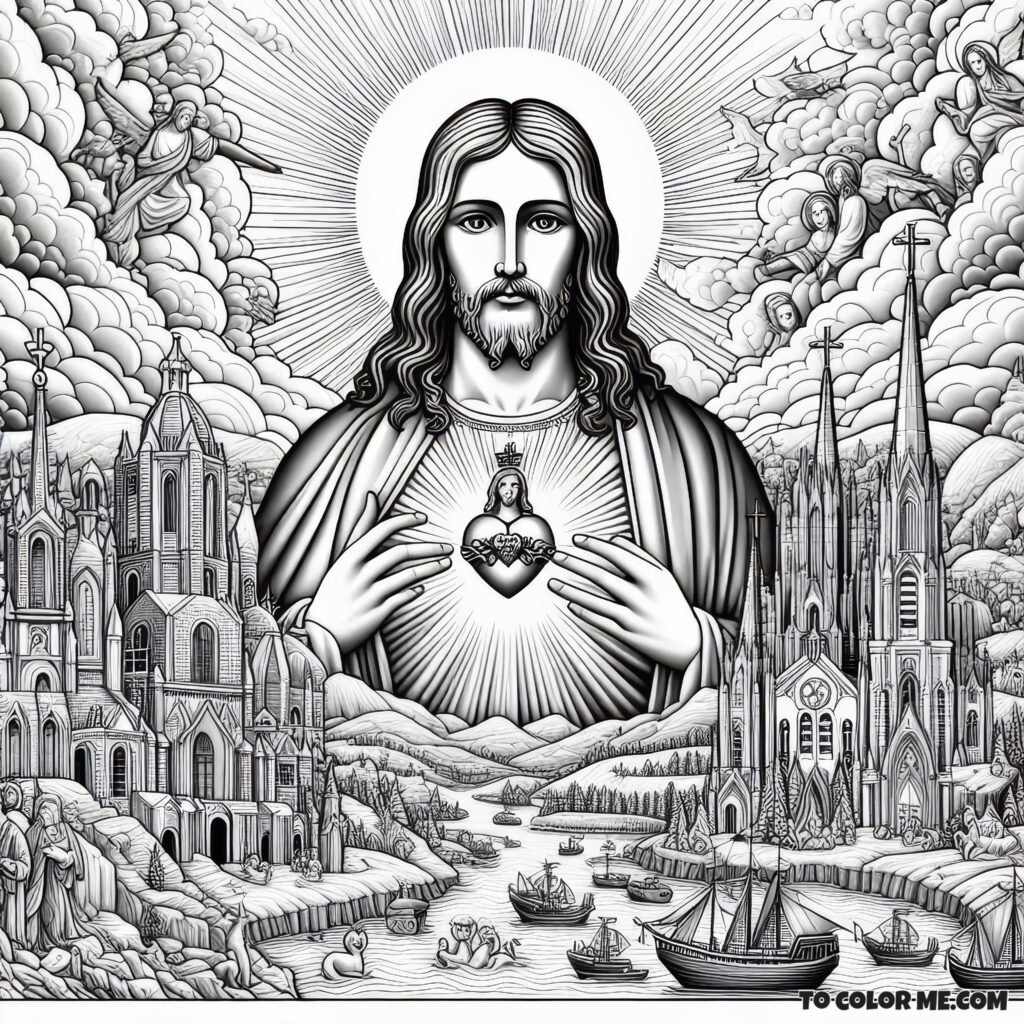 Coloring the Heart of the Redeemer: Sacred Heart Devotion