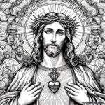 Sacred Heart of Jesus: Coloring the Emblem of Eternal Love