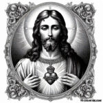 Sacred Heart of Jesus Coloring Pages: Embracing Divine Love
