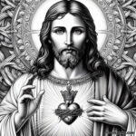 Coloring the Heart of the Divine: Sacred Heart of Jesus Page